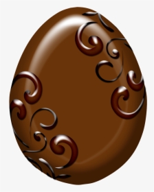 Ornate Chocolate Egg - Chocolate Egg Transparent Background, HD Png Download, Transparent PNG