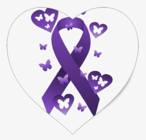 Purple Awareness Ribbon Png Clipart - Maladie De Crohn Symbol, Transparent Png, Transparent PNG