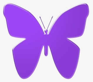 Purple Butterfly Clipart - Purple Butterfly Clipart Free, HD Png Download, Transparent PNG