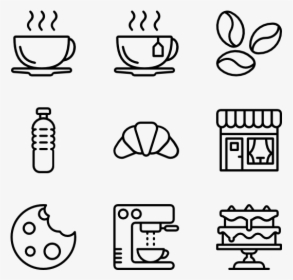 Coffee Shop - White Icons Png, Transparent Png, Transparent PNG