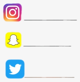 Transparent Instagram Clipart Png - Instagram Snapchat And Twitter Logo, Png Download, Transparent PNG