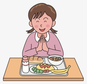 Lunch Clipart Prayer Praying To God Clipart- - Pray Before Eat Clipart, HD Png Download, Transparent PNG