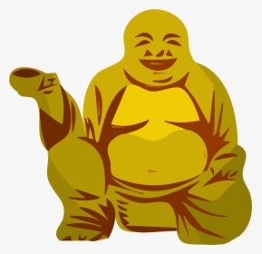 Buddha With Cup Clip Arts - Buddha Cartoon No Background, HD Png Download, Transparent PNG