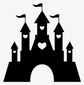 Silhouette Castle Disney Princess Clip Art - Disney Castle Silhouette Png, Transparent Png, Transparent PNG