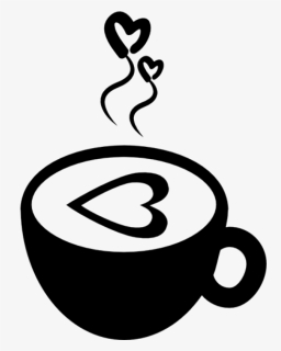 Hot Coffee Cup With Hearts Svg Png Icon Free Download - Transparent Coffee Png Icon, Png Download, Transparent PNG