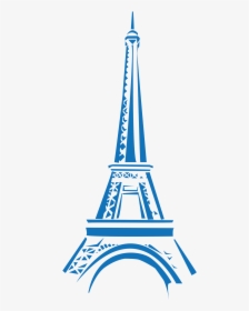 Eifel Tower Blue Clipart - Eiffel Tower Logo Png, Transparent Png, Transparent PNG