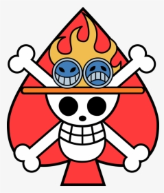 Transparent Pirate Flag Png - One Piece Jolly Roger Ace, Png Download, Transparent PNG