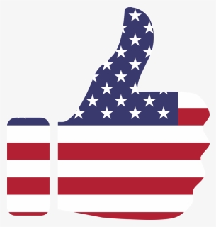 Flag Of The United States,line,united States - American Flag Thumbs Up, HD Png Download, Transparent PNG