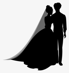 Wedding Couple Silhouettes Png Clip Art - Vector Wedding Siluet Png, Transparent Png, Transparent PNG