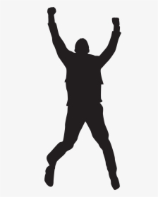 Man Silhouette Images At Getdrawings - Happy Man Jumping Silhouette, HD Png Download, Transparent PNG