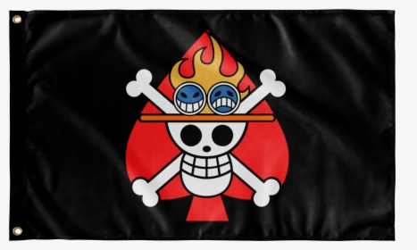 Flags Wall Flag - One Piece Jolly Roger Ace, HD Png Download, Transparent PNG