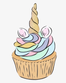 Transparent Tumblr Cupcake Png - Transparent Unicorn Cupcake Clipart, Png Download, Transparent PNG