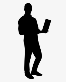 Business, Laptop,silhouette, Computer, , Man, , , People, - Silhouette Human With Computer, HD Png Download, Transparent PNG