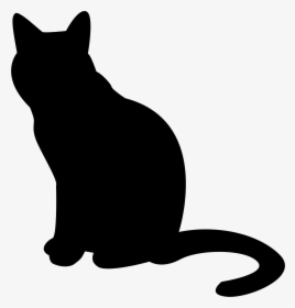 Cat Silhouette - Cat Clipart Silhouette, HD Png Download, Transparent PNG