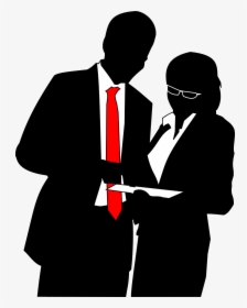 Human - Business Woman And Man Silhouette, HD Png Download, Transparent PNG