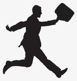Transparent Limousine Clipart - Businessman Walking With Briefcase Silhouette, HD Png Download, Transparent PNG