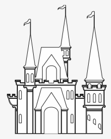 Free Clip Art Of Disney Castle Clipart - Castle Clipart Black And White, HD Png Download, Transparent PNG