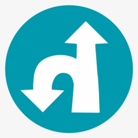 U-turn Left Straight Ahead - Youtube Logo Blue Png, Transparent Png, Transparent PNG