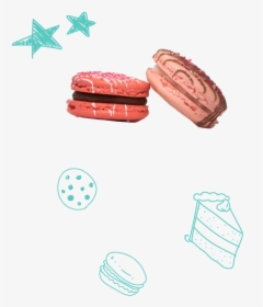 Macaron With Cute Dessert Drawings - Coin Purse, HD Png Download, Transparent PNG