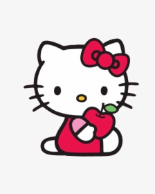 Borders Images And Backgrounds - Hello Kitty With Apple, HD Png Download, Transparent PNG