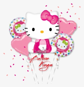 Hello Kitty 1png - Happy Birthday Hello Kitty With Balloons, Transparent Png, Transparent PNG