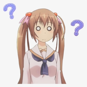 Confused Anime Girl Png, Transparent Png, Transparent PNG