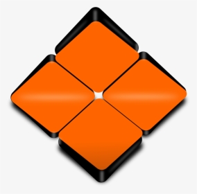 Folded Squares Orange Free Picture - Orange Abstract Image Png, Transparent Png, Transparent PNG