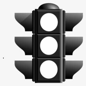 Traffic Light, Sign, Stop, Blank, White - Traffic Light Black And White, HD Png Download, Transparent PNG