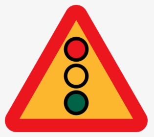 Triangle,area,symbol - Traffic Light Cartoon Sign, HD Png Download, Transparent PNG