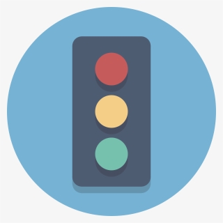 Circle Icons Traffic - Traffic Lights Flat Icon, HD Png Download, Transparent PNG