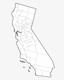 North Carolina State Outline Vector - California County Map Simple, HD Png Download, Transparent PNG