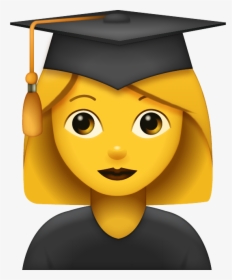 Transparent Girl Walking Png - Iphone Graduation Emoji, Png Download, Transparent PNG