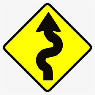 Curvy Road Sign, HD Png Download, Transparent PNG