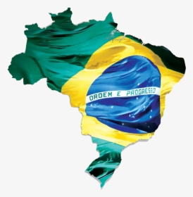 Bandeira Do Brasil - Mapa Brasil Com Bandeira, HD Png Download, Transparent PNG