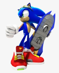 Sonic Riders Sonic Model - Sonic In Sonic Riders, HD Png Download, Transparent PNG