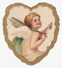 Heartcherub Wingsofwhimsy - French Vintage Valentine Cards, HD Png Download, Transparent PNG