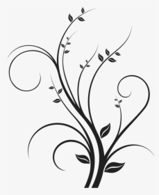 Decorative Line Png Download - Black And White Swirl Design, Transparent Png, Transparent PNG