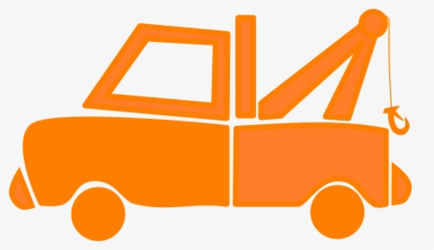 Tow Truck, Hauling, Wrecker, Emergency, Road Support - Orange Construction Truck Clipart, HD Png Download, Transparent PNG