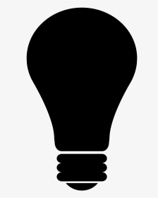 Illustration Light Bulb Light Icon Silhouette - Lightbulb Silhouette, HD Png Download, Transparent PNG