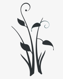 Decorative Form Clip Arts - Black And White Plant Clipart, HD Png Download, Transparent PNG