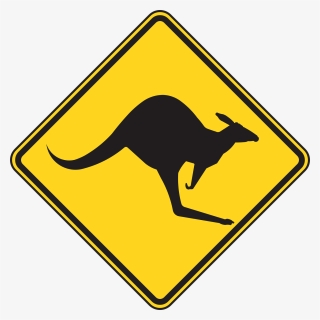 Clip Art A Windy Road - Kangaroo Sign, HD Png Download, Transparent PNG