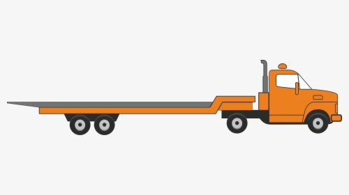 Clipart Tow Truck - Flat Bed Truck Clipart, HD Png Download, Transparent PNG