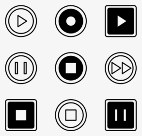 Music Player Icons - Circle, HD Png Download, Transparent PNG