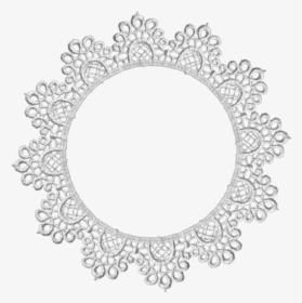 Lace Doily White Frame Lace Circle Transparent - Transparent Lace Circle, HD Png Download, Transparent PNG
