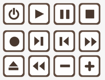 Button Media Player Icon - Icon Play Pause Stop Png, Transparent Png, Transparent PNG