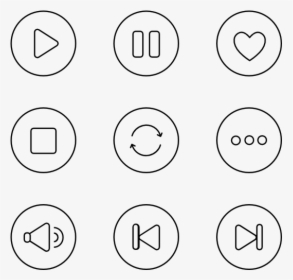 Music Player Buttons, HD Png Download, Transparent PNG