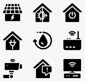 Filled Smart Home - Smart Home Icon Vector, HD Png Download, Transparent PNG