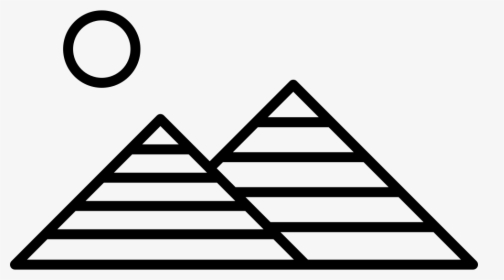 Egypt Pyramids Svg Png Icon Free Download Egyptian - Egyptian Pyramid Clipart Black And White, Transparent Png, Transparent PNG