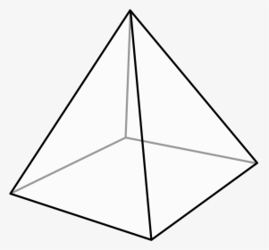 Square Pyramid Shape Edge Triangle - Pyramid Geometry, HD Png Download, Transparent PNG