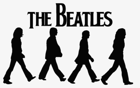 The Beatles Silhouettes On Abbey Road Black And White - Beatles Abbey Road Logo, HD Png Download, Transparent PNG